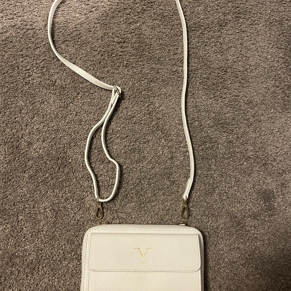 V Italia Made in Italy(Versace) 19.69 Leather Wallet Shoulder Bag, White - Picture 9 of 10
